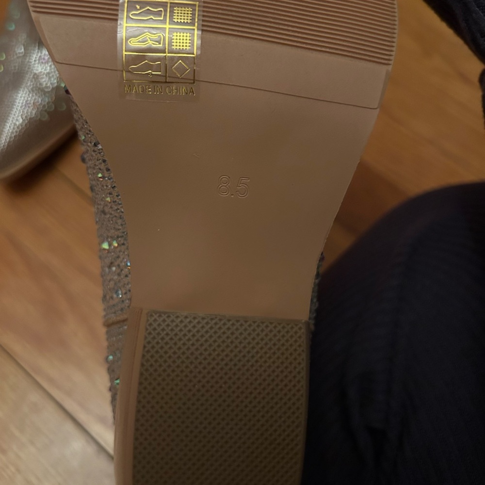 Sparkling Tan Ankle Boots - Picture 3 of 7